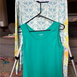 Lands’ End Women’s Medium Bundle – SunProtection Long Sleeve + 100% Cotton Tank